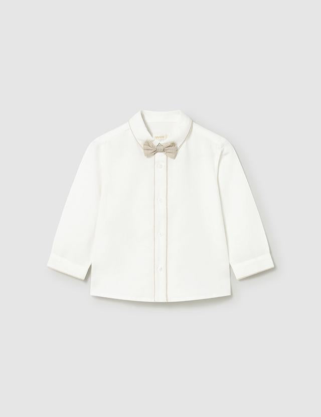 Camicia manica lunga con papillon neonato 