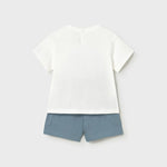 Complet 2  pezzi pantalone corto neonato 