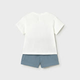 Complet 2  pezzi pantalone corto neonato 