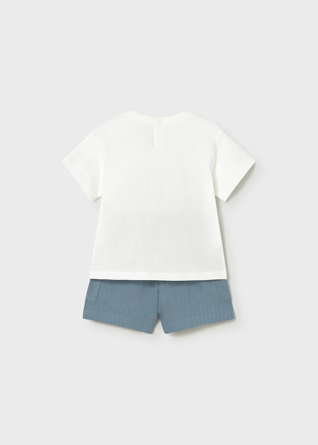 Complet 2  pezzi pantalone corto neonato 