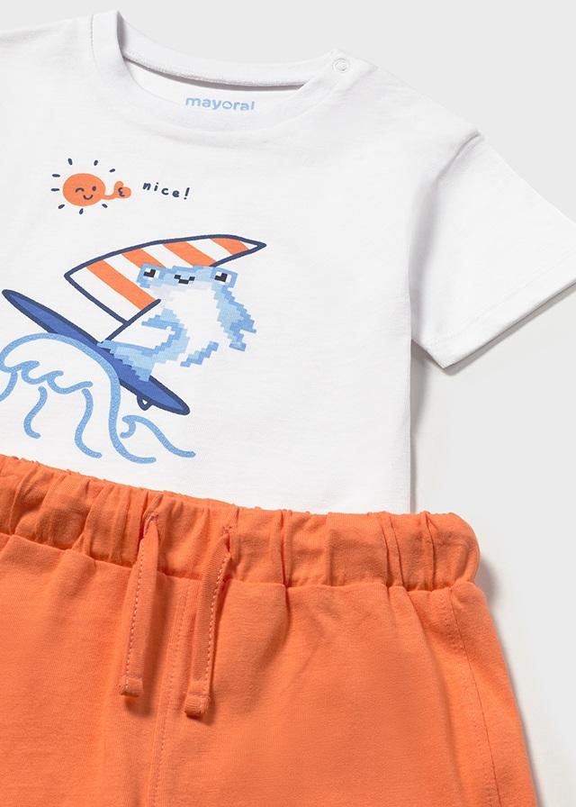 Completo in maglia bermuda e maglietta neonato 