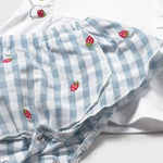 Completo gonna quadri e maglietta neonata 