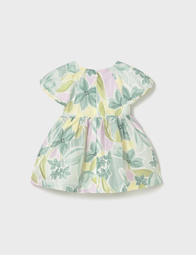 Vestito cerimonia stampato fiori neonata 