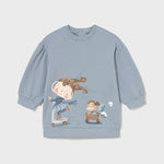 Vestito felpa grafica neonata Mayoral 