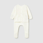 Completo ghettina e maglioncino tricot neonata 