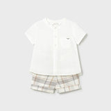 Completo pantaloncino e camicia neonato 