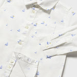 Camicia in lino manica lunga neonato 