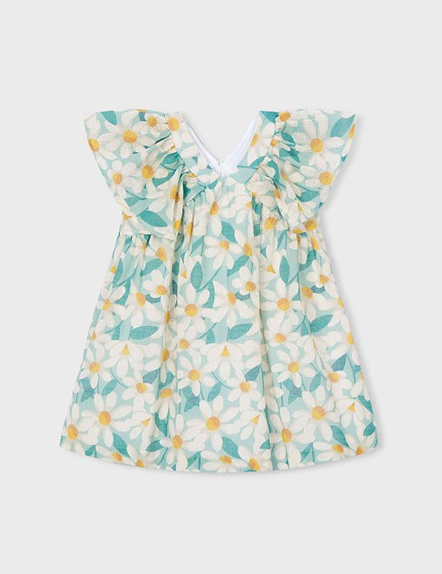 Vestito cerimonia stampa floreale bambina 