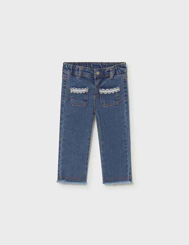 Pantalone denim lungo neonata 