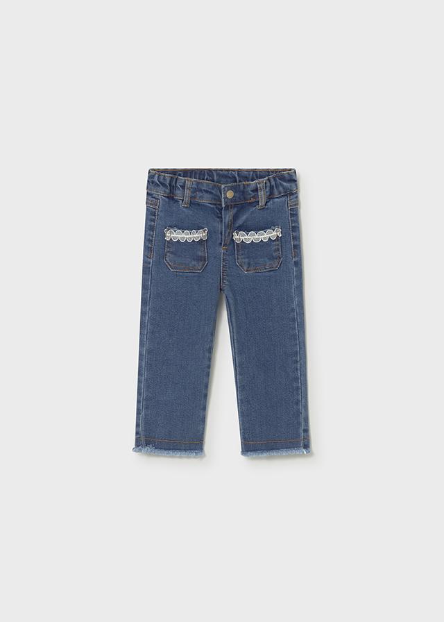 Pantalone denim lungo neonata 