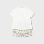 Completo pantaloncino e camicia neonato 
