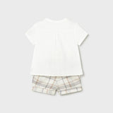 Completo pantaloncino e camicia neonato 