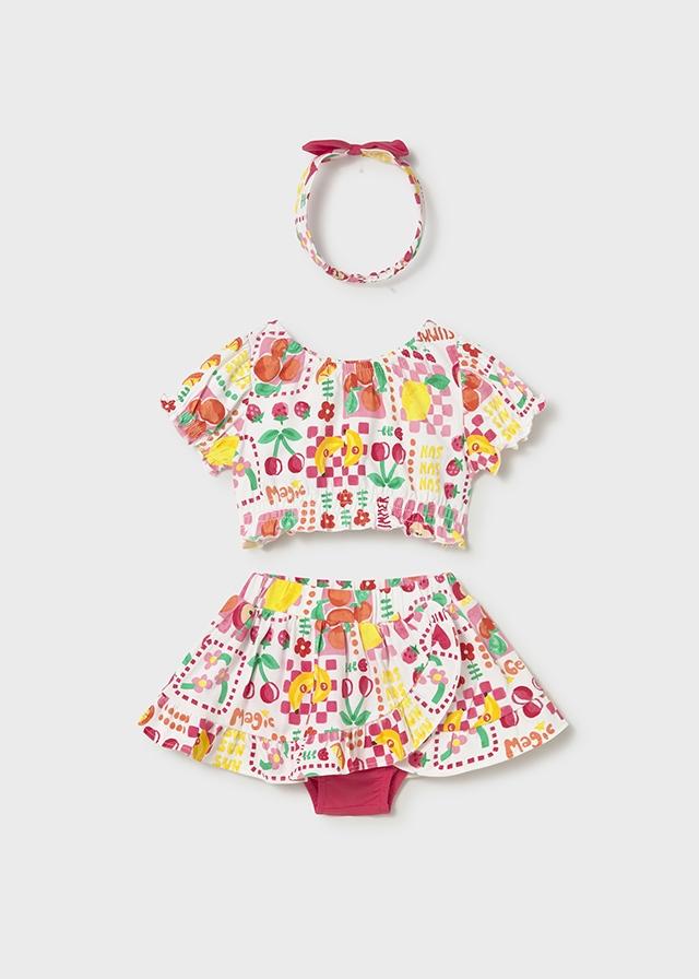 Completo 3 pezzi con fascia neonata 