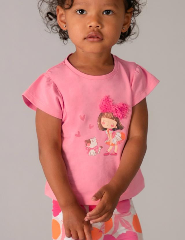 Completo leggings stampato neonata 