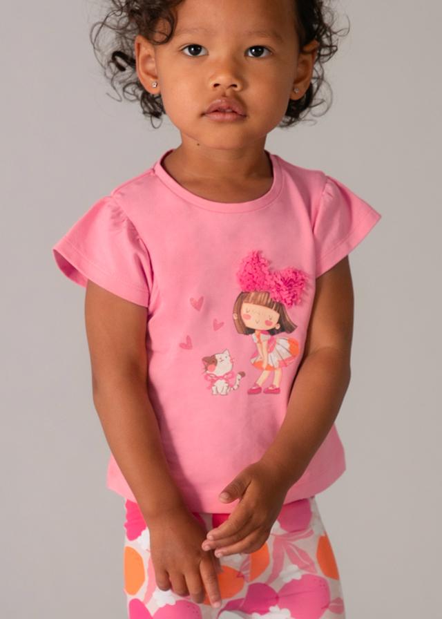 Completo leggings stampato neonata 