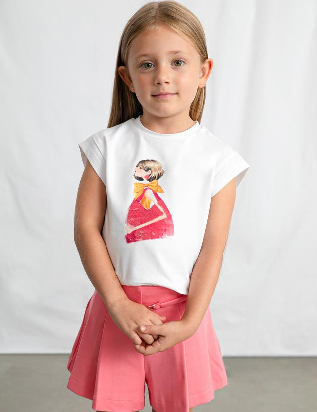 Maglietta stampata bambola bambina 