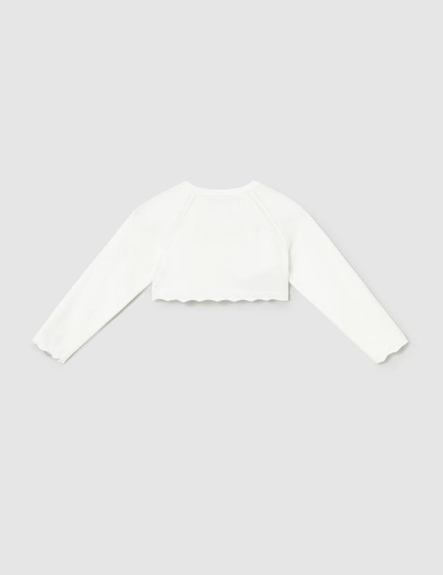 Cardigan bolero basic tricot neonata 