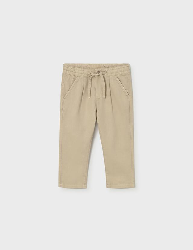 Pantalone in lino relaxed neonato<BR/> 