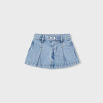 Gonna jeans con pieghe bambina 