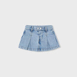 Gonna jeans con pieghe bambina 