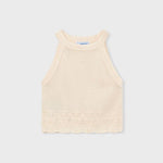 Top con collo all'americana bambina 