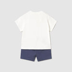 Completo in maglia bermuda e maglietta interattiva neonato 