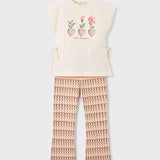Completo leggings flare a fantasia 