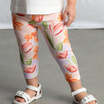 Completo leggings e maglietta fiori neonata 