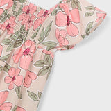 Vestito stampato nido d'ape bambina 