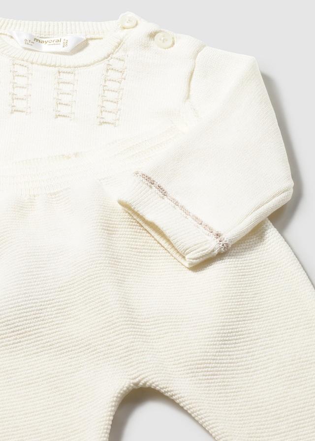 Completo ghettina e maglione tricot neonato<BR/> 