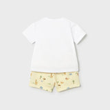 Completo 4 pezzi pantalone corto neonato 