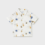 Camicia stampata animaletti neonato 