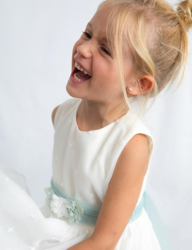 Vestito cerimonia tulle ricamato bambina 