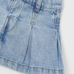 Gonna jeans con pieghe bambina 