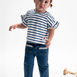 Pantalone denim lungo neonata 