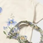 Maglietta con fascia stampata neonata 