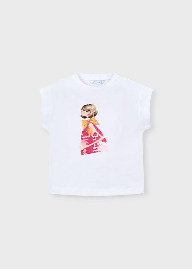 Maglietta stampata bambola bambina 