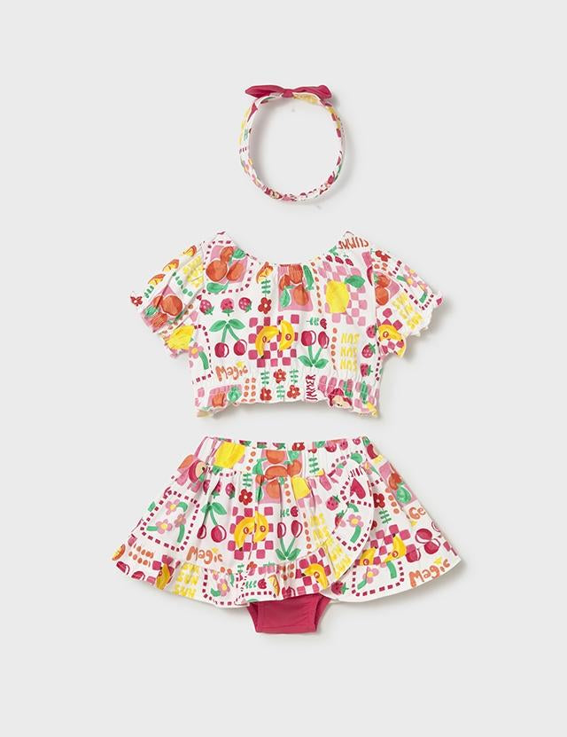 Completo 3 pezzi con fascia neonata 