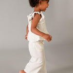 Completo pantalone e top crochet neonata 