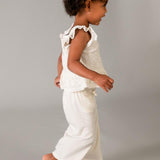 Completo pantalone e top crochet neonata 
