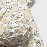 Vestito lino orsetto neonata 