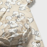 Vestito lino orsetto neonata 