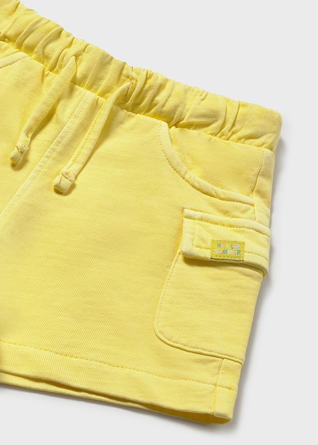Bermuda in tuta per neonato giallo 