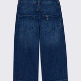 Jeans baggy fit con fiori strass bambina LiuJo 