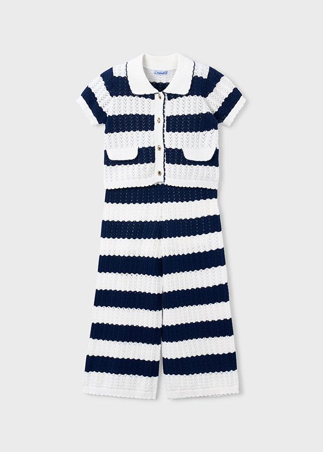 Completo 2 pezzi a righe bambina 