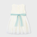 Vestito cerimonia tulle ricamato bambina 