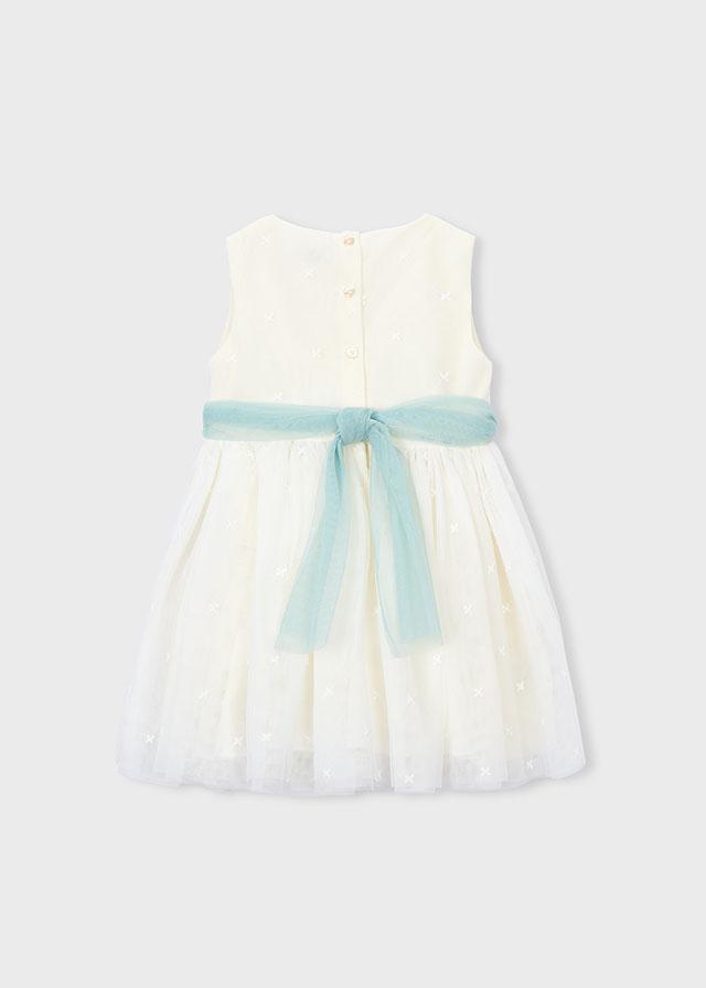Vestito cerimonia tulle ricamato bambina 