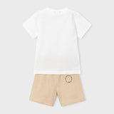 Completo pantalone e maglietta lettere bambino 