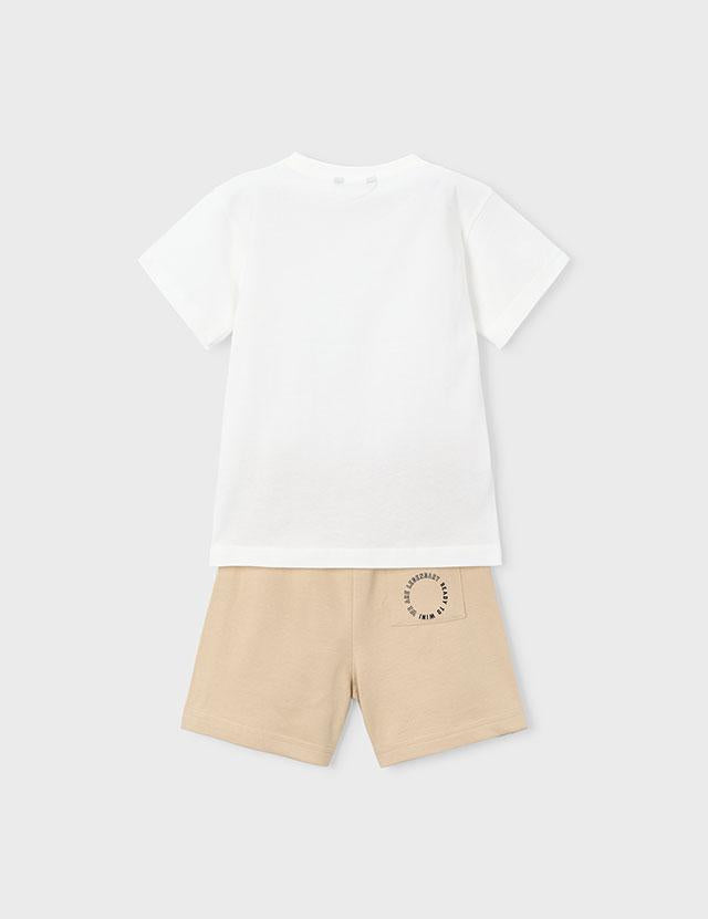 Completo pantalone e maglietta lettere bambino 