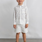 Camicia in lino manica lunga bambino 